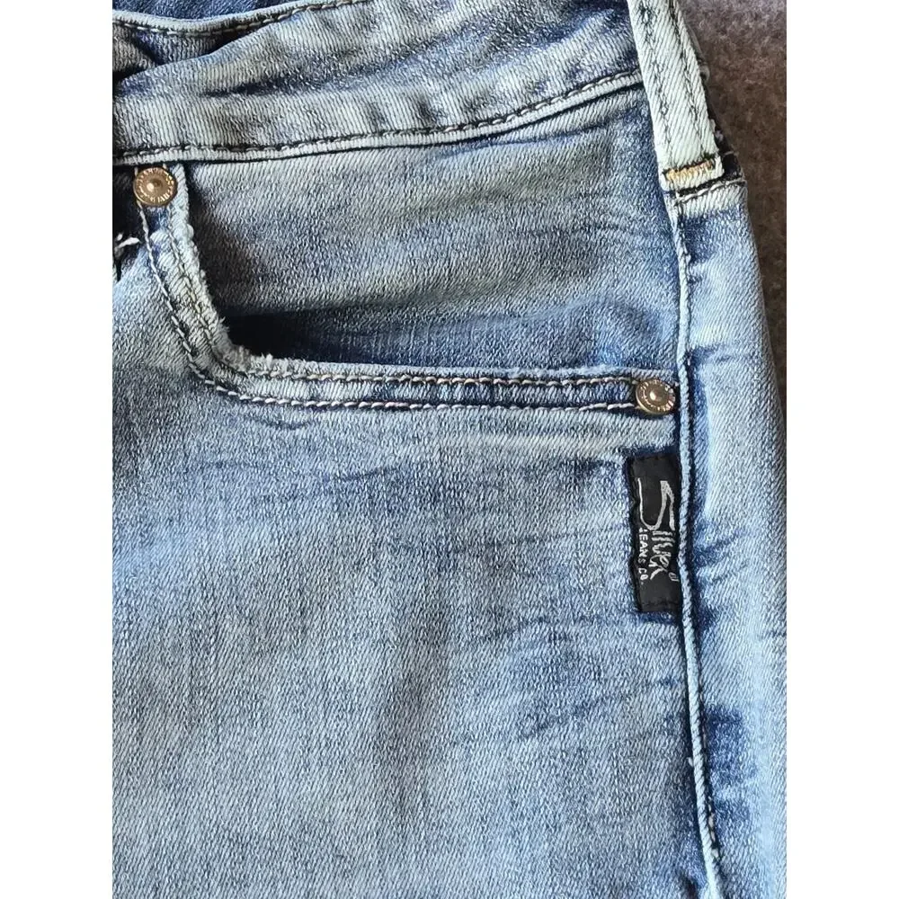 Silver Women's Jeans Avery Slim Boot Mid Rise Stretch Bootcut Western 30